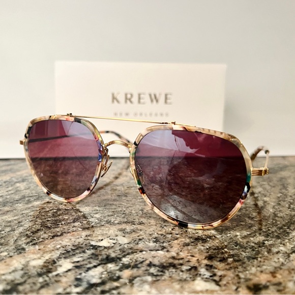 KREWE Sunglasses - BAKER - 18K Titanium + Gelato Mirrored - Picture 2 of 10